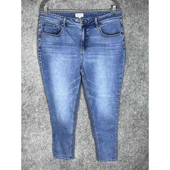 Candace Cameron‎ Bure Pacific Skinny Jeans Womens Size 14 Blue Denim Stretch - Picture 1 of 8
